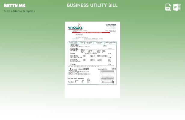 Деловна сметка за комунални услуги Vitogaz Switzerland AG